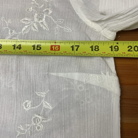 Northern Reflections Button Up, 3/4 Sleeve Gauzy 100% Cotton, Sheer, Airy - Picture 11 of 14